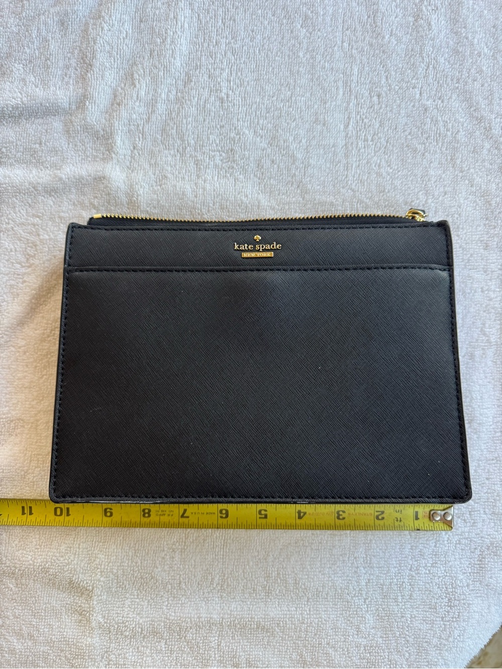 Kate Spade New York Black Crossbody Bag Gold Hardware 10x7 Excellent